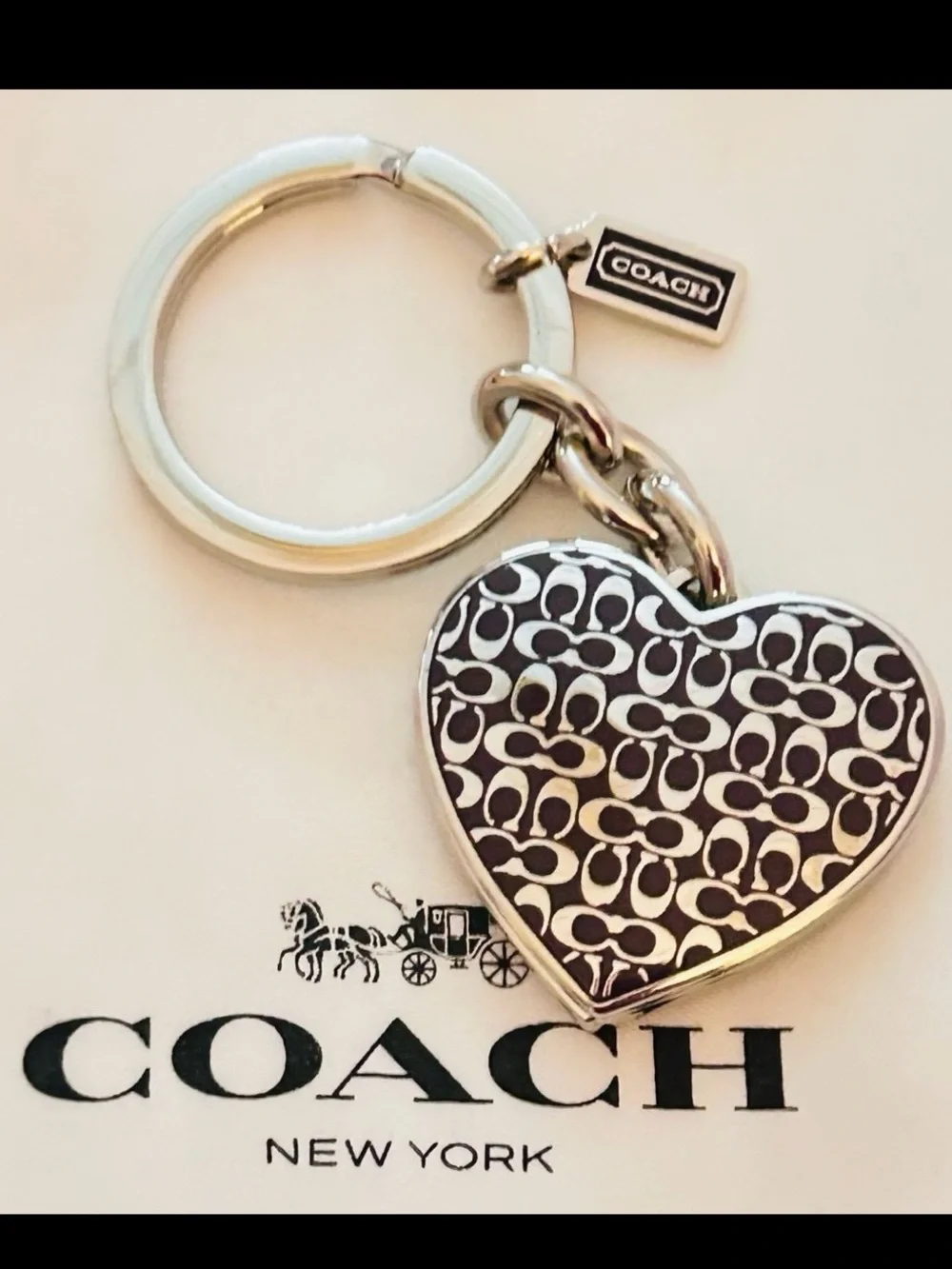 💰SOLD💰Coach Heart Picture Frame Keychain/ Bag Charm